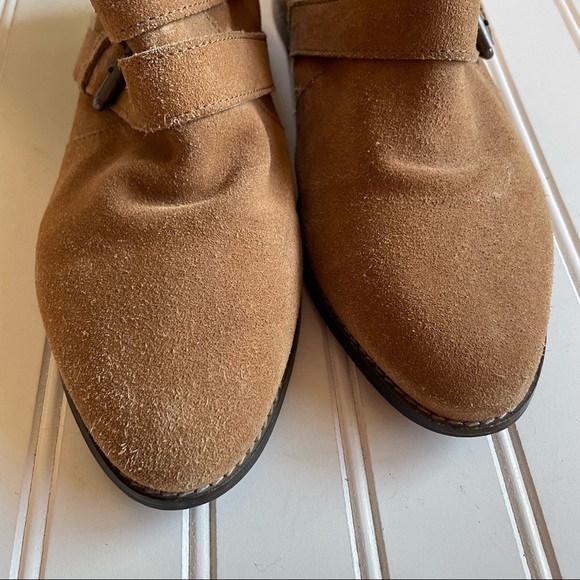 Eight Second Angel Sandstone Suede Bailey Double Buckle Bootie - Picture 2 of 5